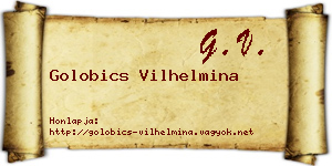 Golobics Vilhelmina névjegykártya